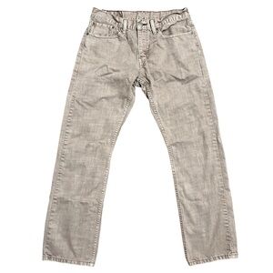 Levi's 514 Men's Straight Taupe Beige Jeans intentionally distressed 31” x 30”